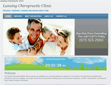 Tablet Screenshot of chiropracticcliniclansing.com